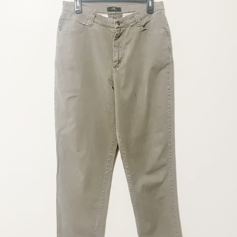 Lee Khaki Tan Classic Chino High Waisted Pants
